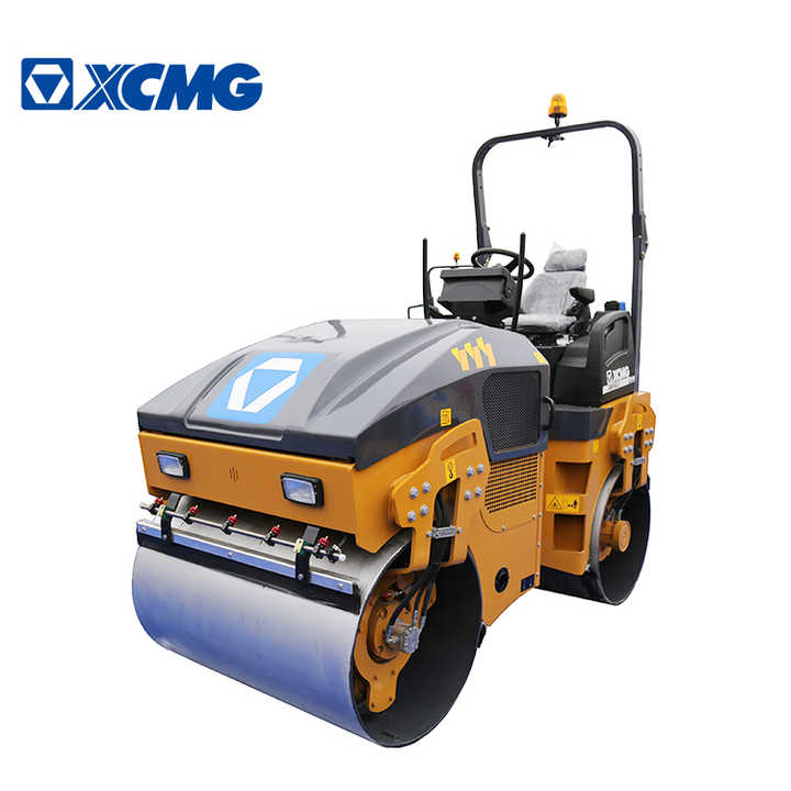 Mini rodillo vibratorio XCMG del camino compactador XMR403 del rodillo compactador del tambor doble de 4 toneladas