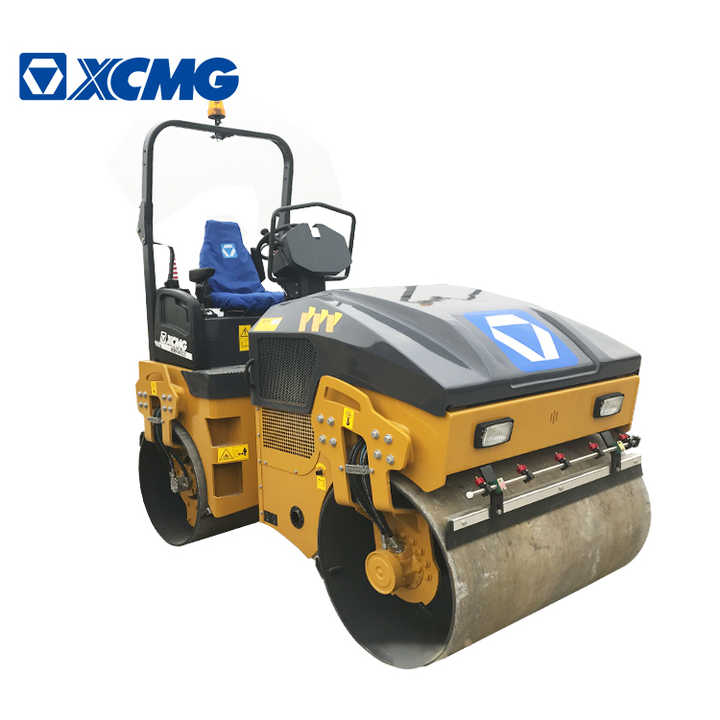 Mini rodillo vibratorio XCMG del camino compactador XMR403 del rodillo compactador del tambor doble de 4 toneladas